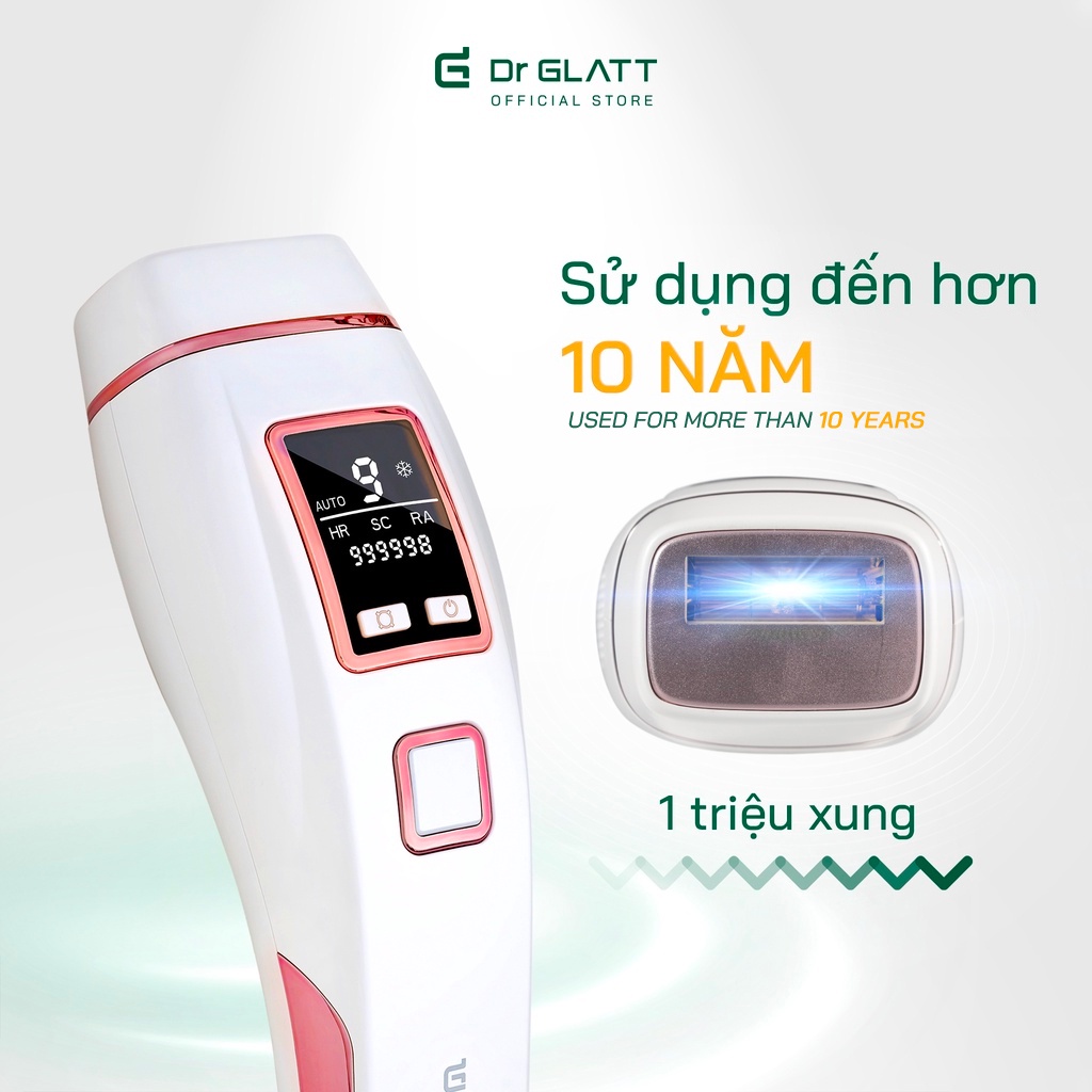 Máy triệt lông mini đa năng triệt lông vĩnh viễn trị mụn trẻ hoá da DR GLATT IPL PRO