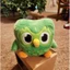 20cm Ngộ nghĩnh Mũ Cú Mềm Đồ Chơi Nhồi Bông Giáng Sinh Duolingo Plushie Đồ Chơi Xanh