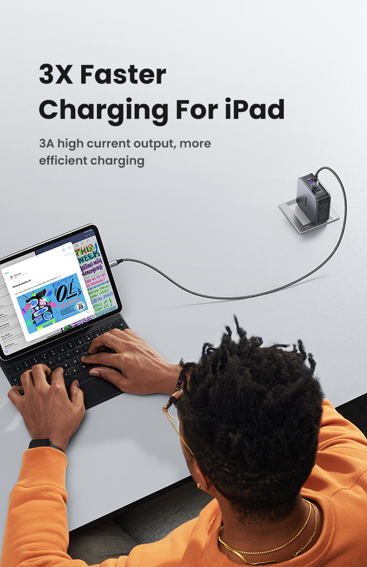 [Cho iPhone 8 -14 MFi] Cáp Sạc Nhanh UGREEN Nylon Dù USB-C to Lightning | Đạt chứng nhận MFi Apple | Chắn chắc - US304-cho iPhone 11 12 13 14/ iPad Pro Air/ Air Pod Pro – ảnh mô tả chi tiết 4