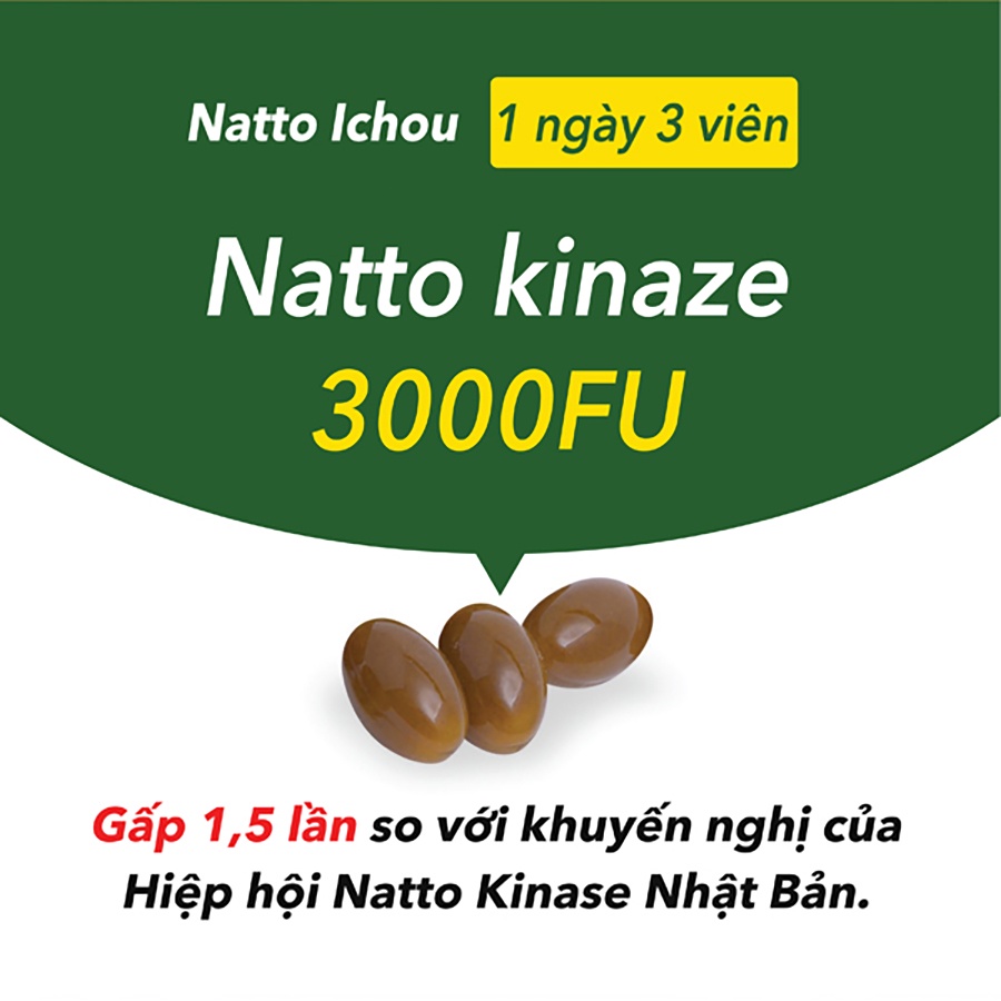 Mô tả Combo Viên Uống Bổ Não, Ngừa Đột Quỵ Tai Biến, Giúp Ngủ Ngon Nattokinase 3000FU Natto Ichou Genki Fami Nhật Bản - 4