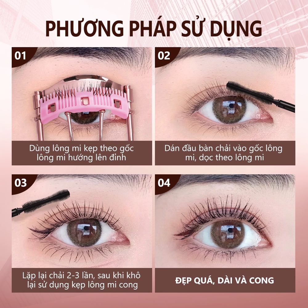 Mô tả Mascara O.TWO.O chống nước chống nhòe lâu phai 36h cho hàng mi dày dài và cong vút - 2