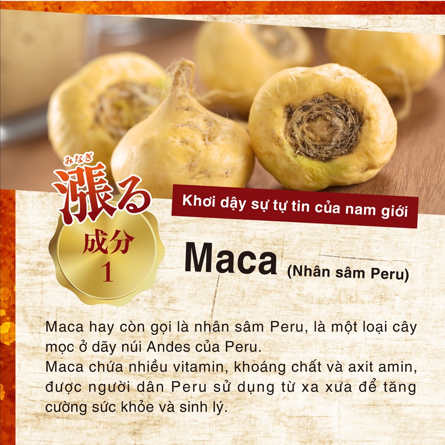 Mô tả Viên Uống chiết Xuất Hàu Biển, Nhân Sâm, Kẽm, Baba, Bổ Thận, Tăng Cường Sinh Lý Nam Supo Maca Genki Fami Nhật Bản - 5