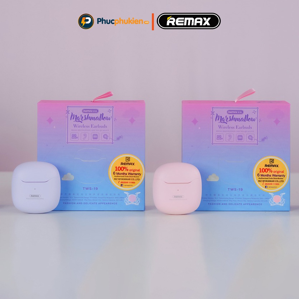 Mô tả Remax tws 19 - Tai nghe bluetooth Remax có mic thoại cảm ứng Pin 5h ( Tặng ốp ) - Phúc Phụ Kiện - 3
