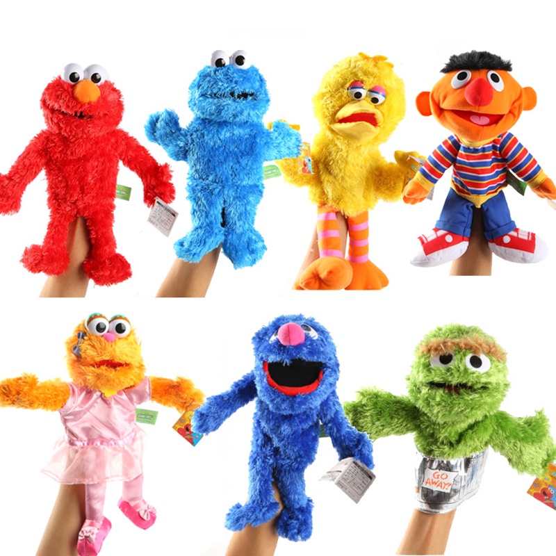 6 Phong Cách Sesame Street Tay Con Rối Dễ Thương Elmo Cookie Monster Ernie Sang Trọng Búp Bê Nhồi Bông Đồ Chơi Giáo Dục Cho Trẻ Em