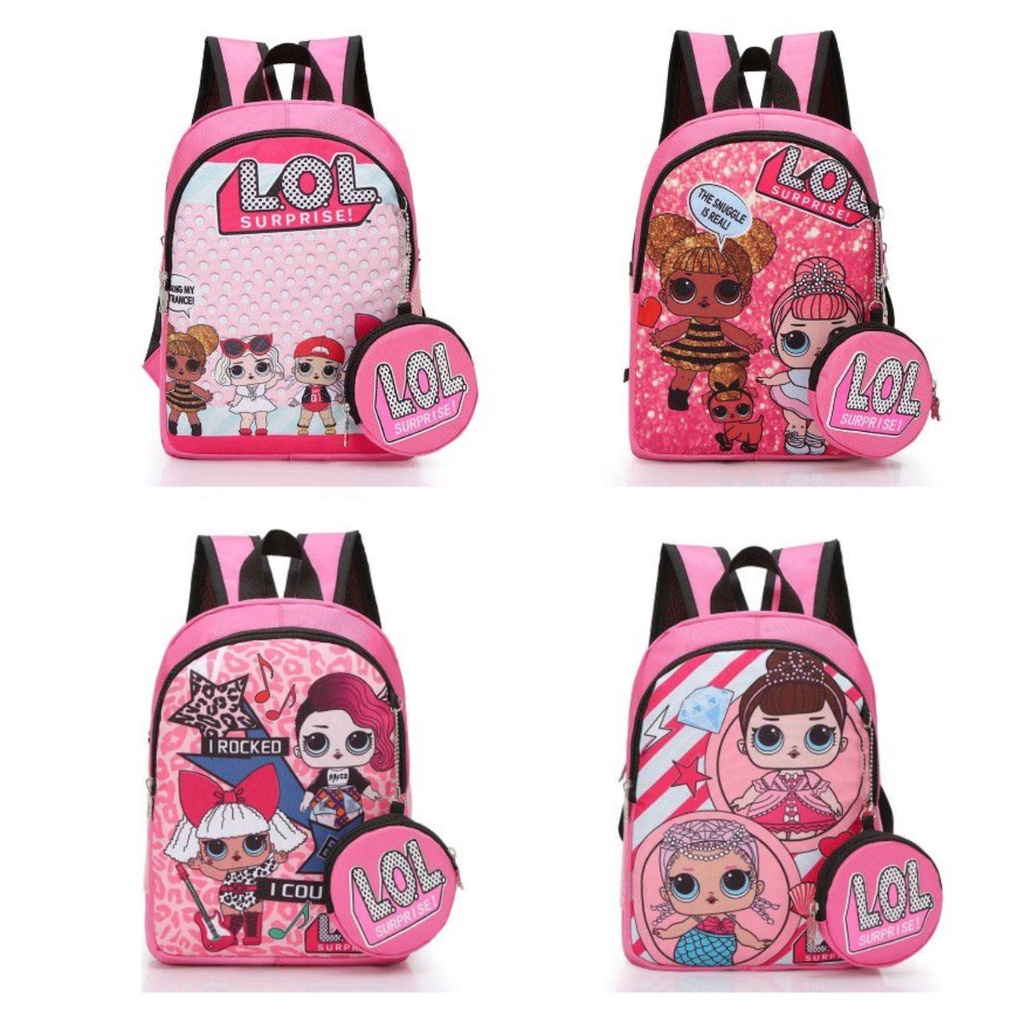 LOL SURPRISE Trẻ Em Chống Thấm Nước Túi LOL Bất Ngờ Búp Bê Trẻ Em Đeo Vai Túi Đeo Ngang Học Sinh SchoolBag Sinh Nhật Bé Gái Hoạt Hình Mẫu Giáo Ba Lô
