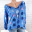 Áo sơ mi dài tay thời trang mùa hè lý tưởng dành cho nữ Vneck Áo sơ mi in hình chấm tuyệt đẹp