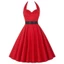 Audrey Hepburn thập niên 1950 Vintage Halter Style Polka Dot Swing Party Dress