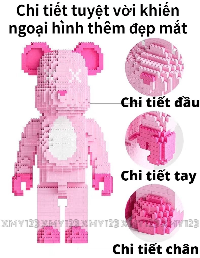 🔥Khối xây dựng Đồ chơi lắp ráp nhân vật hoạt hình lớn gửi mô hình búa lắp ráp đồ chơi giáo dục Đồ Chơi Lắp Ráp Hình Chú Gấu Violent Bears Nhỏ Dễ Thương Cho Bé Trai Và Gái