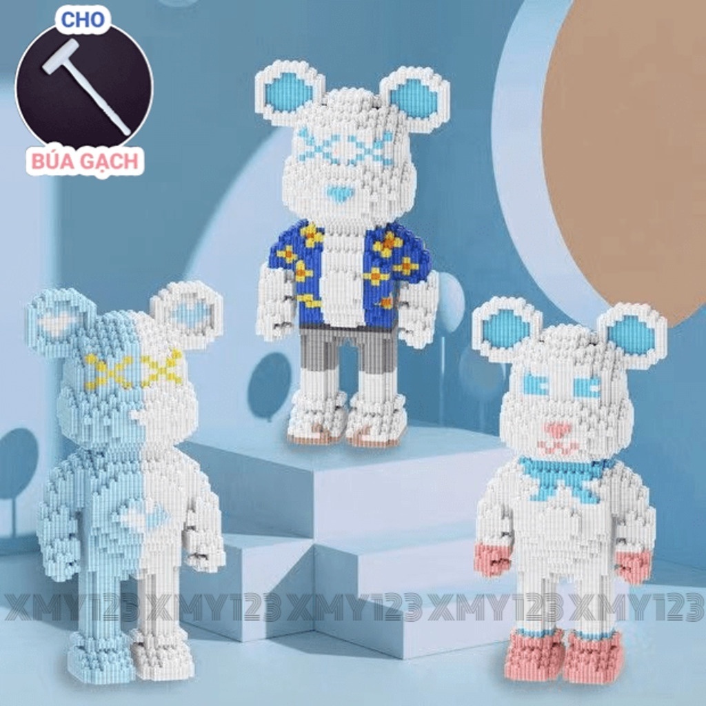 🔥Khối xây dựng Đồ chơi lắp ráp nhân vật hoạt hình lớn gửi mô hình búa lắp ráp đồ chơi giáo dục Đồ Chơi Lắp Ráp Hình Chú Gấu Violent Bears Nhỏ Dễ Thương Cho Bé Trai Và Gái