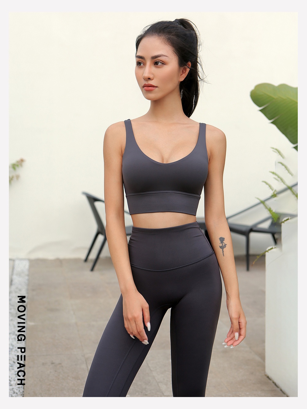Mô tả MOVING PEACH Áo bra thể thao chống sốc cao cấp cho nữ với lớp lót ABL - 9