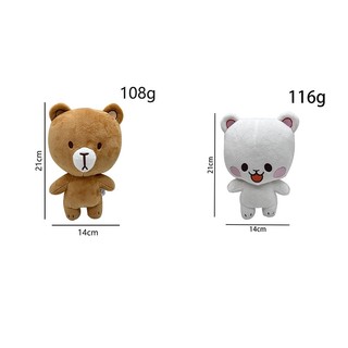 Bộ 2 Gấu Mocha Nhồi Bông Mềm Mại Đáng Yêu Trang Trí Nhà Cửa