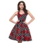 Audrey Hepburn thập niên 1950 Vintage Halter Style Polka Dot Swing Party Dress
