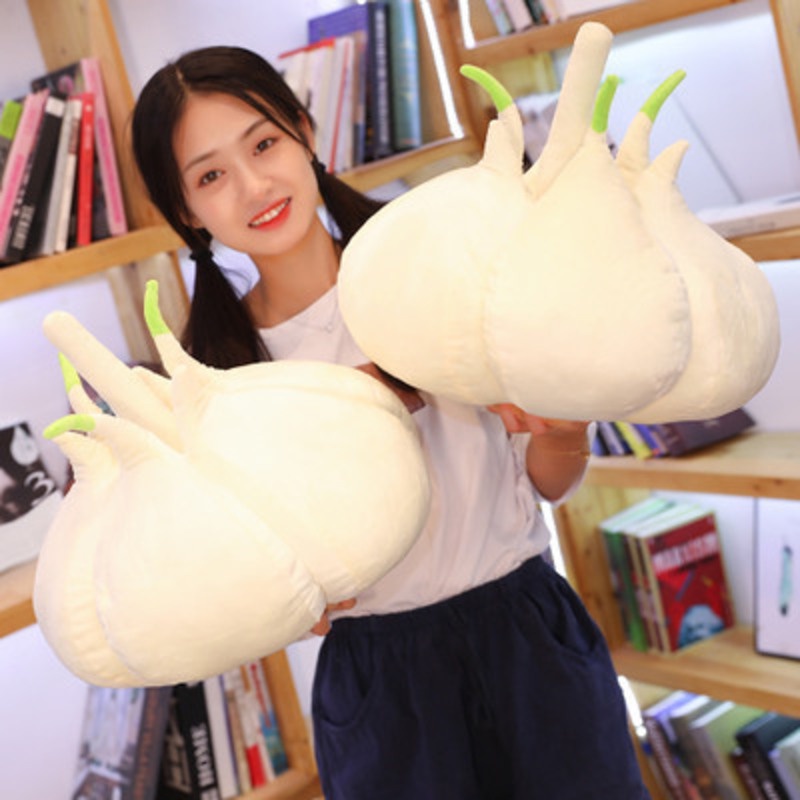 Gối Nhồi Bông Hình Tỏi 40cm Trang Trí Nhà Cửa