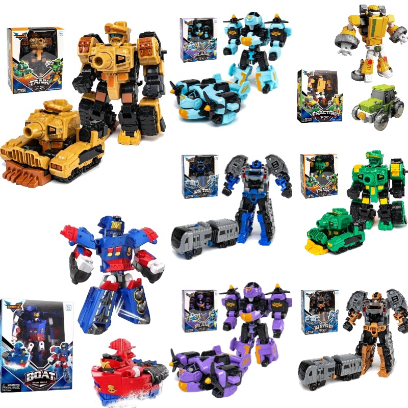 Xe Tăng Chiến Đấu Biến Đổi Và Phản Lực Mô Hình Hoạt Hình Robot Mech Đồ Chơi Xếp Hình Lắp Ráp Chất Liệu Nhựa