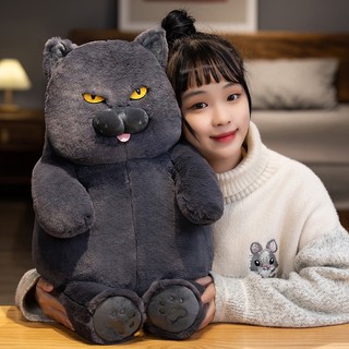Mèo Nhồi Bông Mềm Mại 30 / 45cm Màu Xám / Xanh Dễ Thương