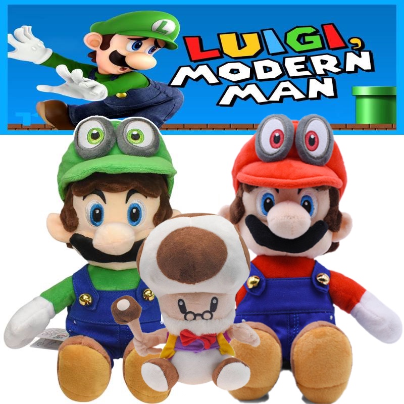 30cm Super Mario Green Luigi Red Mario Ngồi Sang Trọng Đồ Chơi Trò Chơi ShineSprite Nấm Ông Già Búp Bê Nhồi Bông Trang Trí Nhà Trẻ Em Trẻ Em Người Lớn Người Hâm Mộ Sinh Nhật Xmas