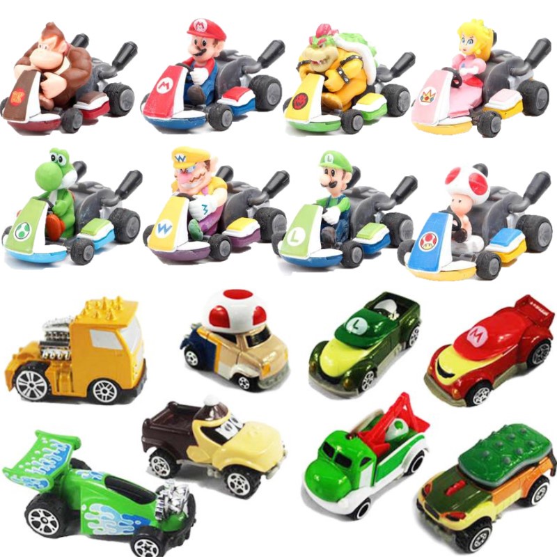 Super Mario Yoshi Toad Kart Công Chúa Đào Kéo Lại Hình Đồ Chơi Ô Tô Người Hâm Mộ Trò Chơi Bộ Sưu Tập Mô Hình Trẻ Em Bé Người Lớn Sinh Nhật Xmas