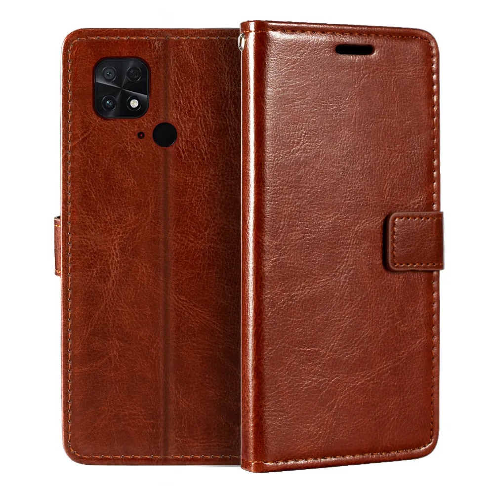 Ốp lưng cho xiaomi poco c40 wallet da pu cao cấp bao da lật từ tính với giá đỡ thẻ và chân đế cho xiaomi poco c40