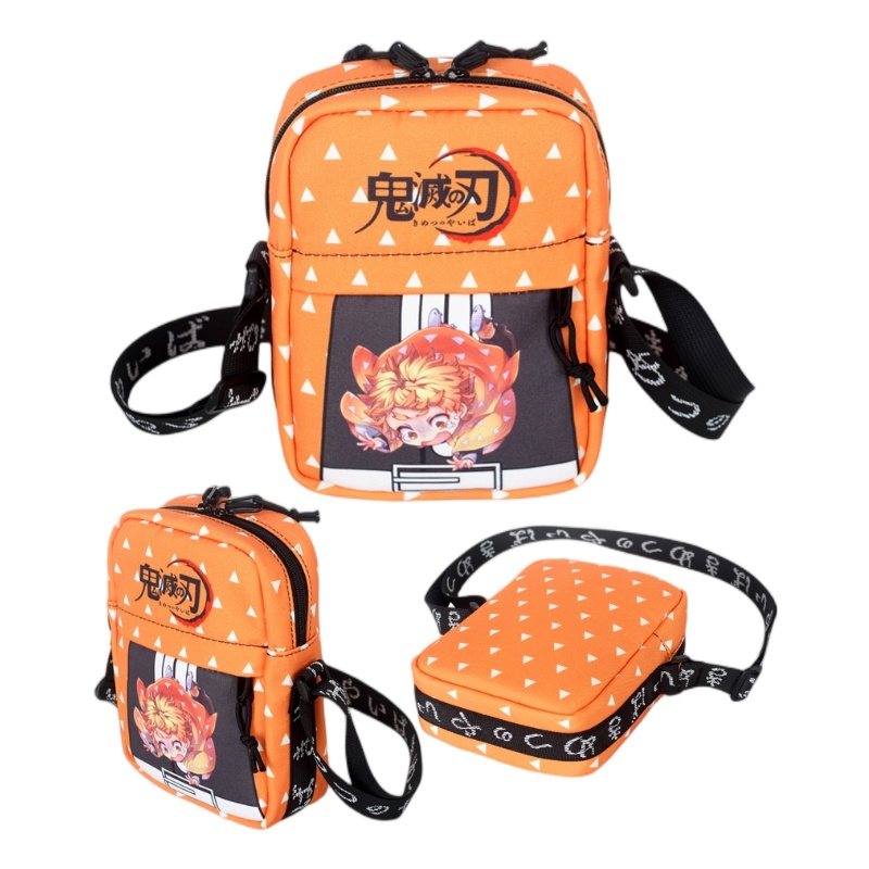 Túi Đeo Vai Unisex Cỡ Nhỏ In Hình Anime Demon Slayer Kamado Tanjirou Hashibira Inosuke