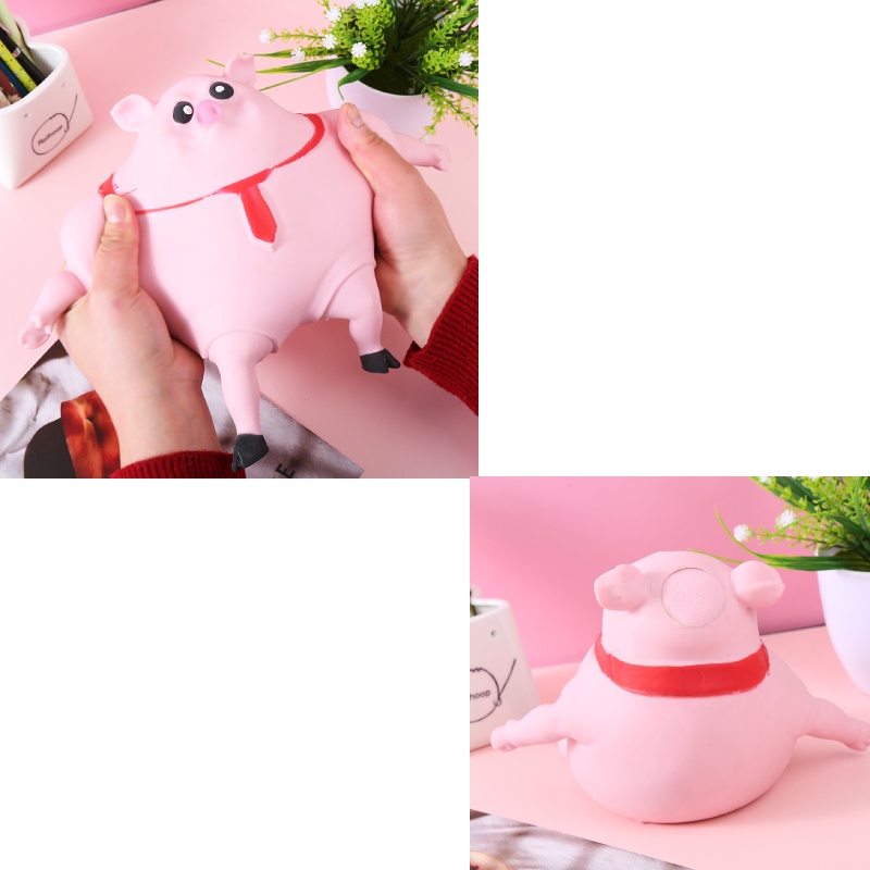 Đồ chơi lợn Tpr màu hồng Sensational có cát nhớ để cuộn dây và thư giãn