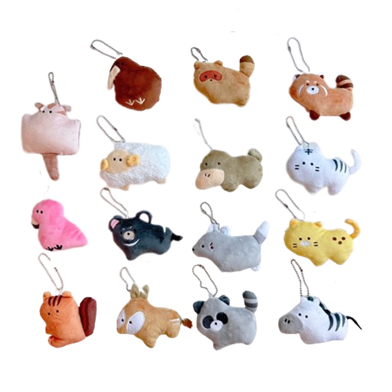 Sở thú thú thú nhồi bông và mềm mại thú mỏ vịt Platypus Little Lynx Beanie Đồ chơi nhồi bông mắt Charm Flamingo Nhân vật gấu trúc) Túi mặt dây chuyền