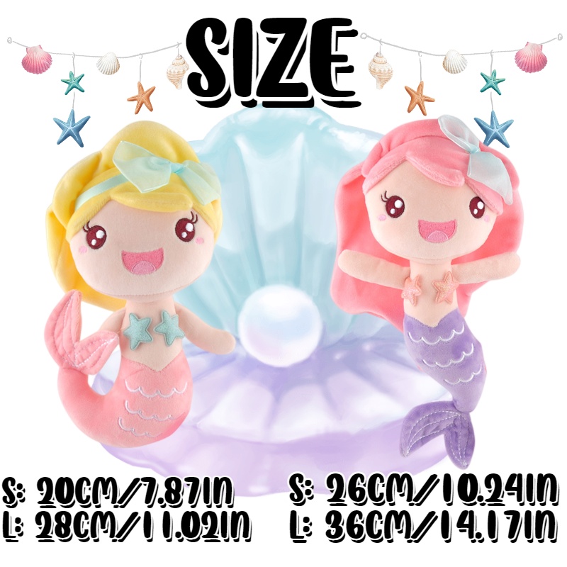 Nàng Tiên Cá Nhồi Bông 36cm Đáng Yêu Cho Bé