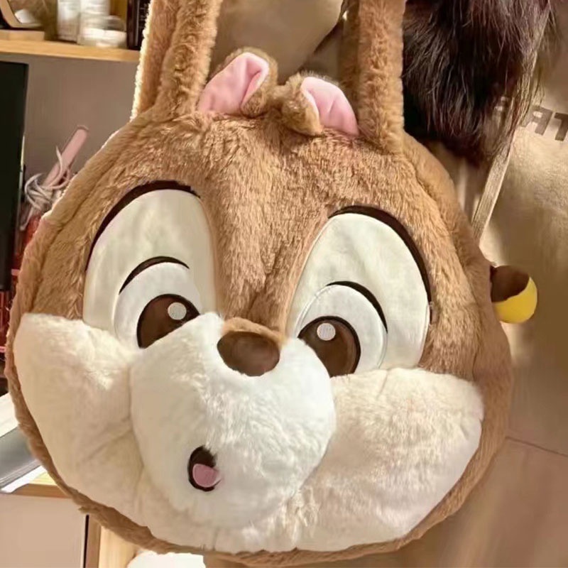 Túi Đeo Vai Cỡ Lớn In Hình Gấu Pooh Chip Lotso Nhồi Bông Disney Dễ Thương Cho Học Sinh