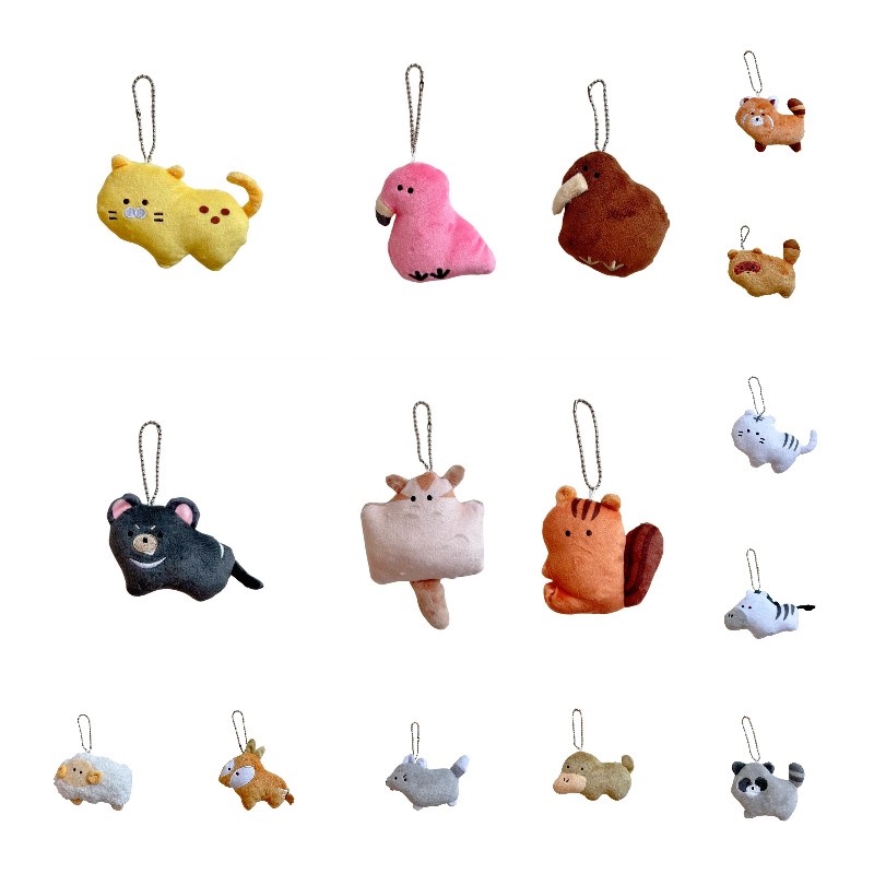 Sở thú thú thú nhồi bông và mềm mại thú mỏ vịt Platypus Little Lynx Beanie Đồ chơi nhồi bông mắt Charm Flamingo Nhân vật gấu trúc) Túi mặt dây chuyền