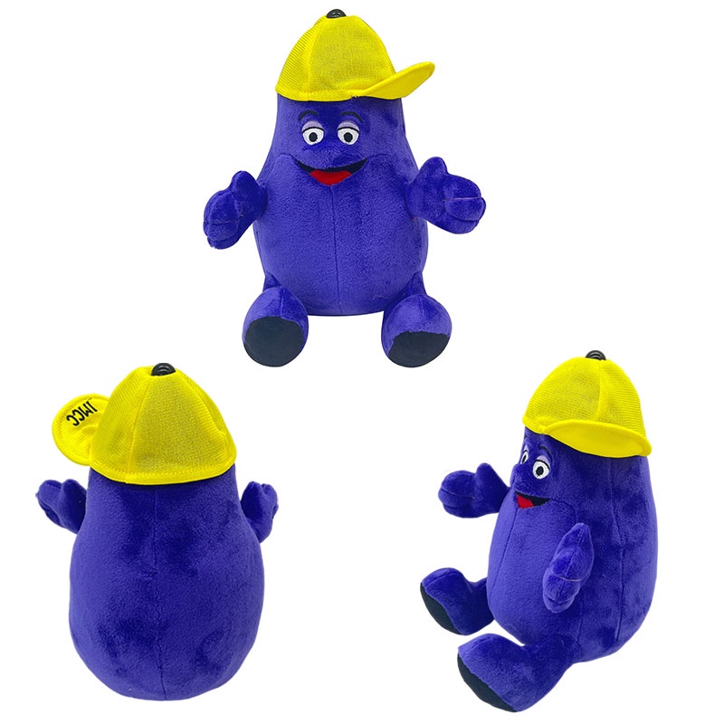 Búp Bê Nhồi Bông Grimace Shake Hat Ngắn Màu Vàng Chất Lượng Cao