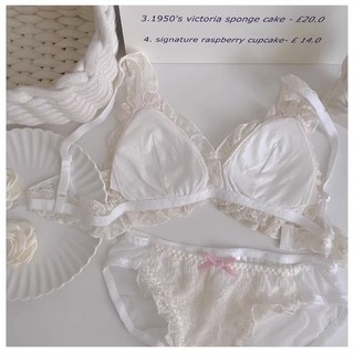 1 bộ ren nơ nữ áo ngực + quần lót sexy cô gái đáng yêu đồ lót thời trang nhật bản phong cách không dây nữ đẩy lên bralette đồ lót