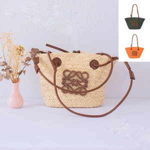 Túi dệt thủ công Túi rơm đi biển dành cho nữ Phong cách tối giản đô thị Kích thước trung bình