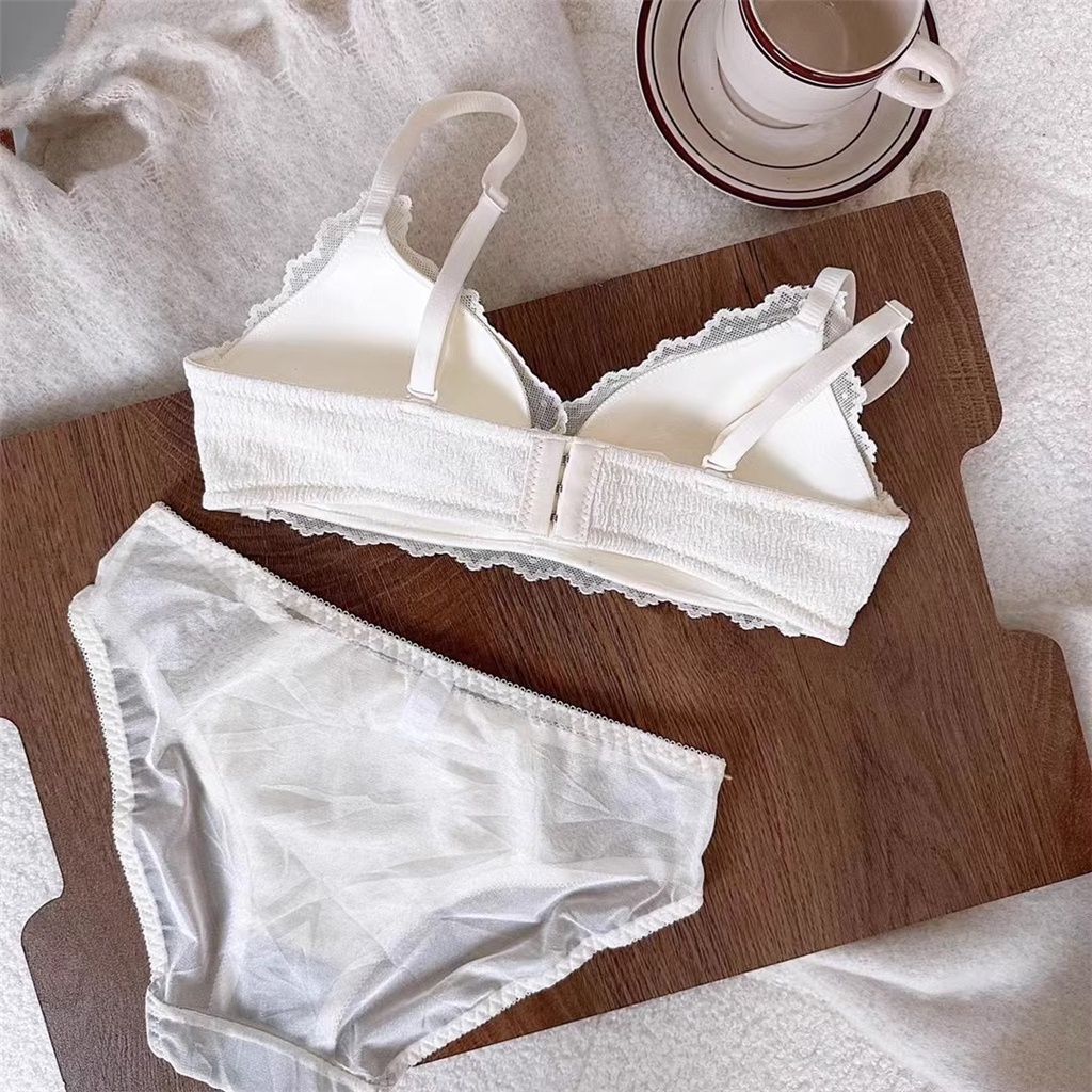 Ready stock thin cup đồ lót không dây của phụ nữ liền mạch thoải mái thanh niên cô gái đẩy lên áo ngực đáng yêu nơ sexy đồ lót nữ đồ lót bralette