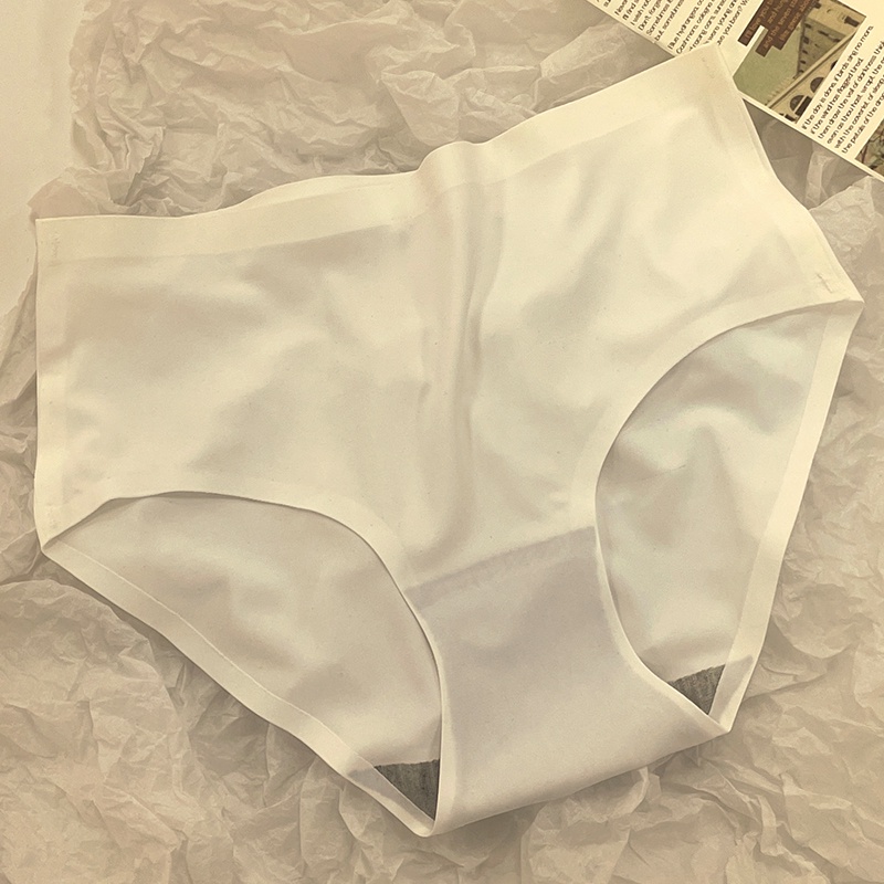 Quần lót liền mạch vải ice silk nữ, đáy quần thoải mái, kiểu giữa eo, đồ lót