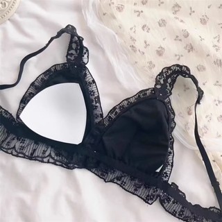 1 bộ ren nơ nữ áo ngực + quần lót sexy cô gái đáng yêu đồ lót thời trang nhật bản phong cách không dây nữ đẩy lên bralette đồ lót