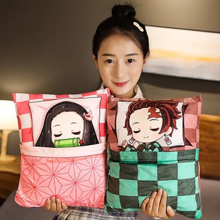 Gối Nhồi Bông Mềm Mại Hình Nhân Vật Nezuko Tanjiro Trong Demon Slayer