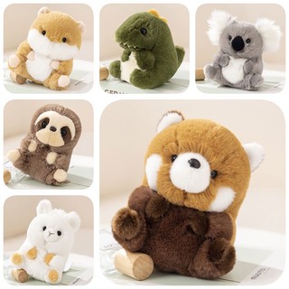 Động vật Đồ chơi nhồi bông đáng yêu Gấu trúc, Koala, Sloth, Hamster, Alpaca, Khủng long, Vải ngắn sang trọng, Đầy bông Pp chất lượng, Tuyệt vời như phòng và trang trí Trẻ em