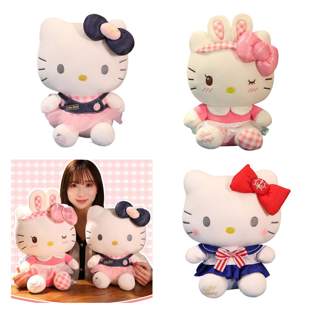 SANRIO Thú Nhồi Bông Hình Mèo Hello Kitty 22cm Trang Trí Dễ Thương