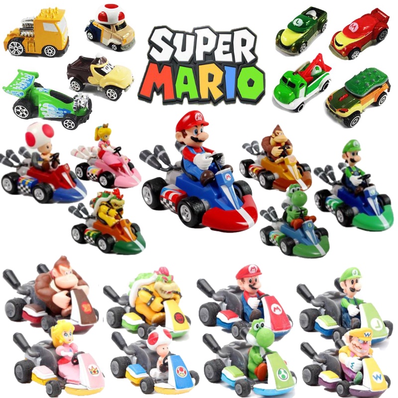 Super Mario Yoshi Toad Kart Công Chúa Đào Kéo Lại Hình Đồ Chơi Ô Tô Người Hâm Mộ Trò Chơi Bộ Sưu Tập Mô Hình Trẻ Em Bé Người Lớn Sinh Nhật Xmas