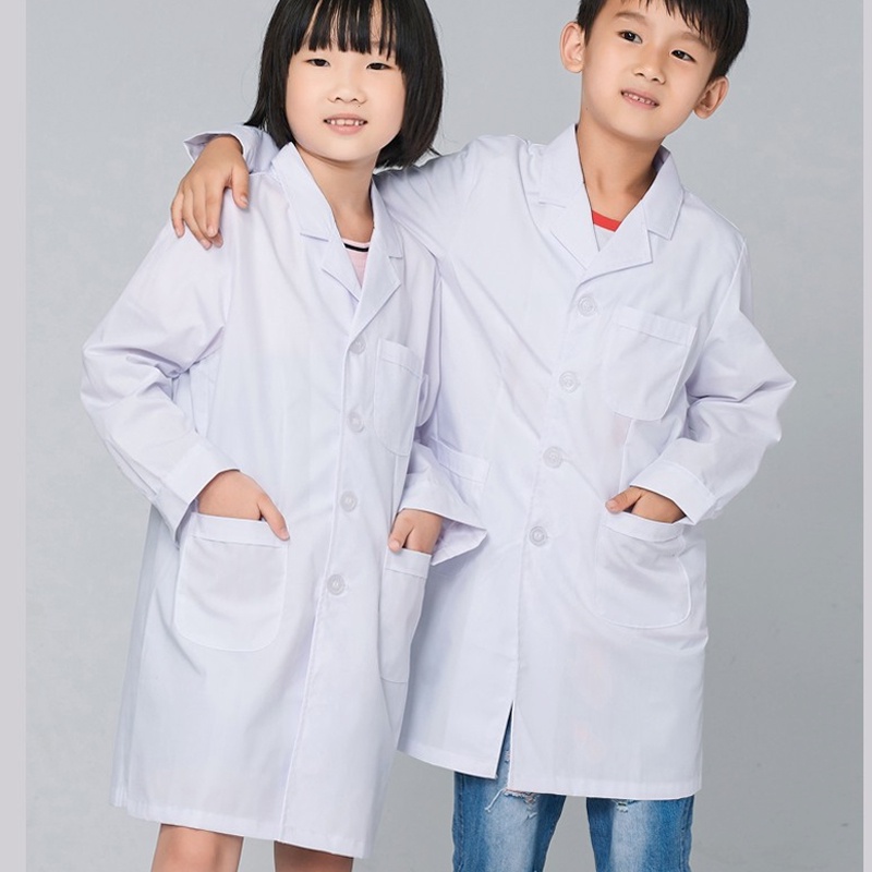 Trẻ Em Bác Sĩ Trang Phục Phòng Thí Nghiệm Áo Trắng Cosplay Đồng Phục Halloween Lạ Mắt Đảng Chống Đỡ