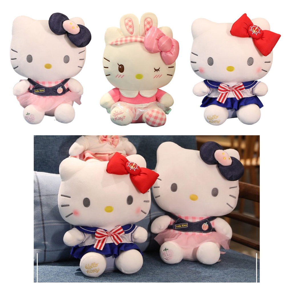 SANRIO Thú Nhồi Bông Hình Mèo Hello Kitty 22cm Trang Trí Dễ Thương