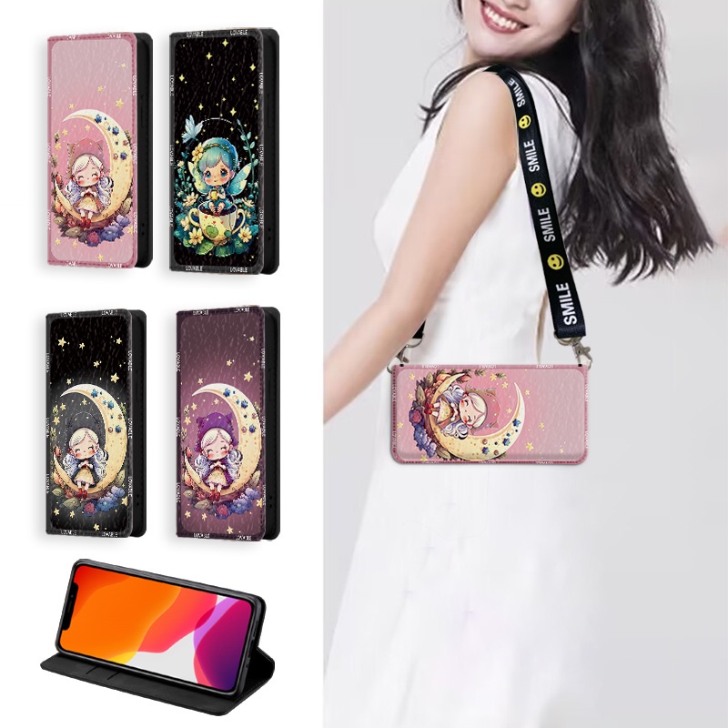 Bao da phù hợp cho iphone 7/8 plus xr xs 11 pro max phone case moon girl shock-resistant i8 se3 apple