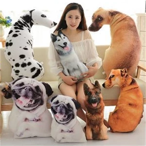 Gối Ôm Nhồi Bông Hình Chú Chó 3D 70cm Dễ Thương Trang Trí Nội Thất