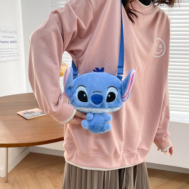 Túi Đeo Chéo Hình stitch Nhồi Bông Mềm Mại Thoải Mái
