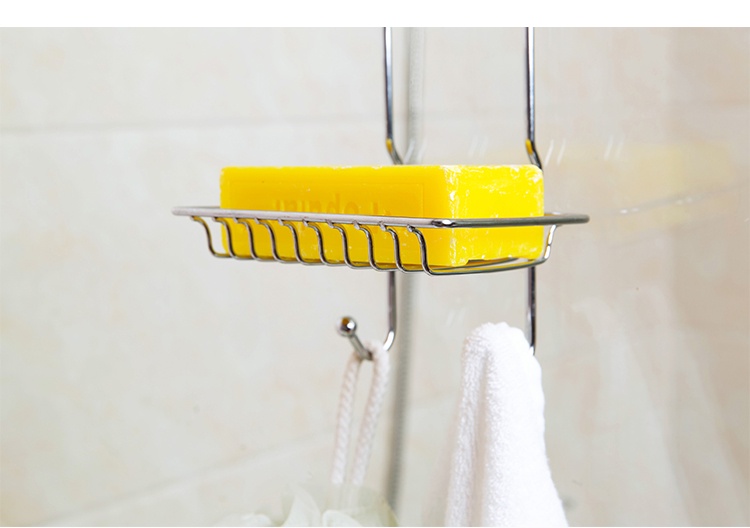 Mô tả Khay Đựng Xà Phòng Hai Tầng Bằng Thép Không Gỉ Giá Đỡ kệ góc nhà tắm - 6