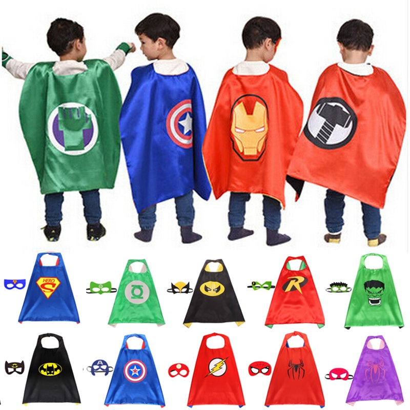 Áo choàng siêu anh hùng dành cho người lớn Áo choàng trẻ em Mặt nạ Trang phục tiệc Halloween Trang phục trang phục