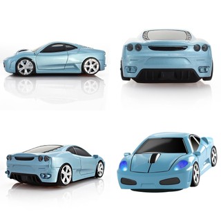 Chuột không dây 2.4 GHz chơi game Ferrari, thiết kế ô tô thể thao, 1200 DPI, cho laptop/PC