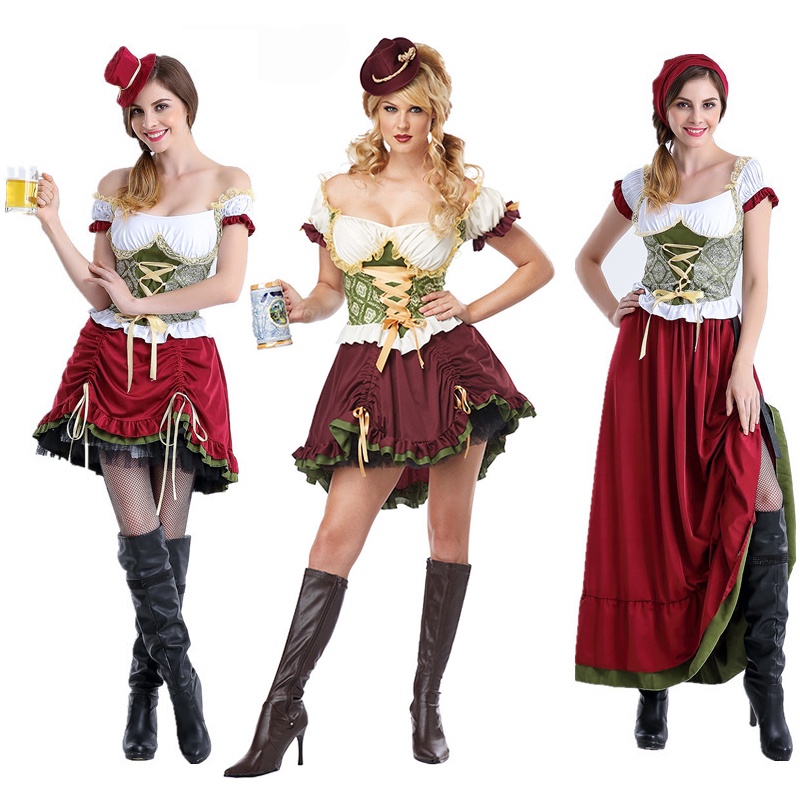 Trang phục cờ lê bia Oktoberfest với chất liệu mềm mại và co giãn cho nữ