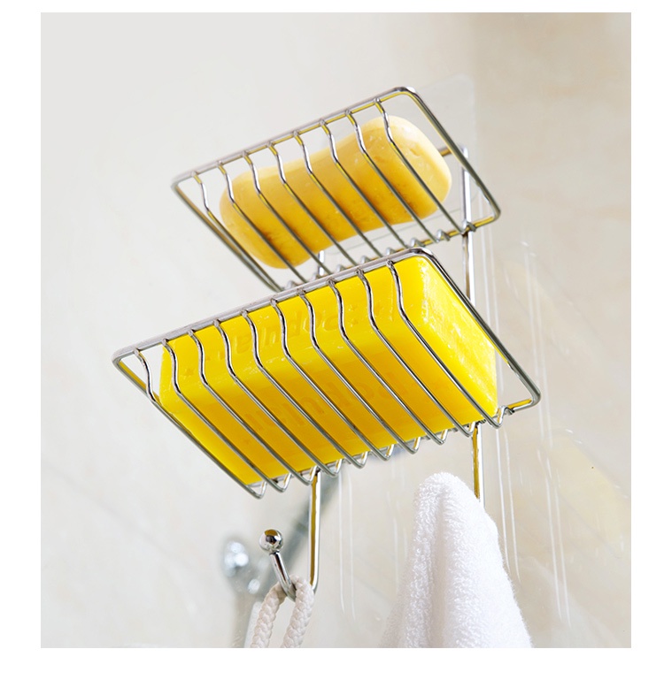 Mô tả Khay Đựng Xà Phòng Hai Tầng Bằng Thép Không Gỉ Giá Đỡ kệ góc nhà tắm - 3