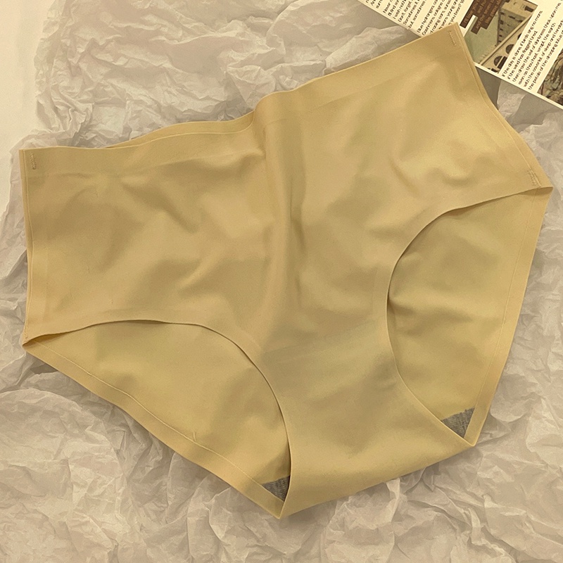 Quần lót liền mạch vải ice silk nữ, đáy quần thoải mái, kiểu giữa eo, đồ lót