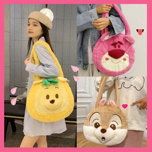 Túi Đeo Vai Cỡ Lớn In Hình Gấu Pooh Chip Lotso Nhồi Bông Disney Dễ Thương Cho Học Sinh